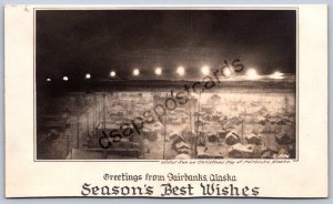 K49/ Fairbanks Alaska RPPC Postcard? c1940s Winter Sun Timelapse 484