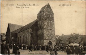 CPA Flers Orne - Place de l'Eglise Saint-Germain (800438)