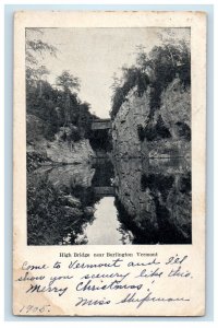 1905 High Bridge Near Burlington Vermont VT Wenham MA PMC Posted Postcard