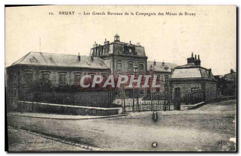 Postcard Old Mine Mines Bruay Large offices Mining Company Bruay