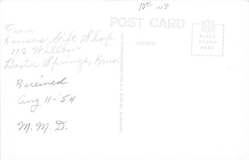 Baxter Springs Kansas~High School~Cherokee County~c1940s RPPC-Postcard