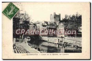 Old Postcard Narbonne Canal Robine the Lavoirs