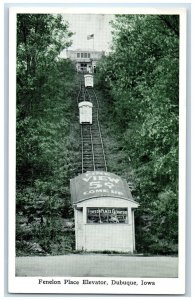 c1950 Fenelon Place Elevator Scenic Railway Park View Dubuque Iowa IA Postcard