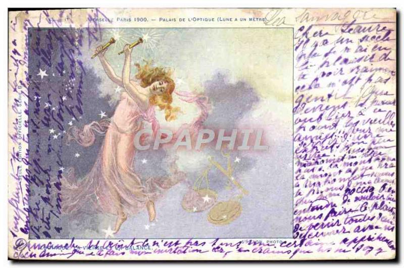 Old Postcard Horoscope Zodiac Virgo and Libra