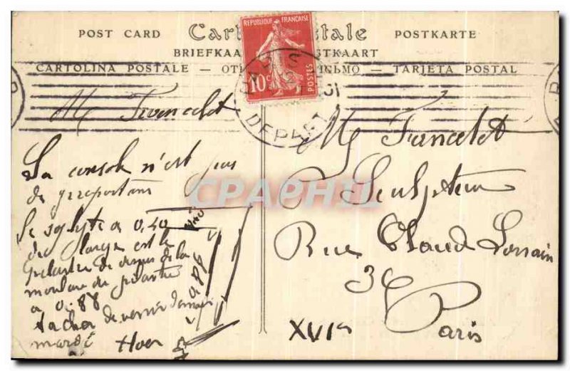 Old Postcard Paris Floods 1910 Rue de Bourgogne