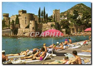 Postcard Modern Napoule Chateau 1st map Port Beach