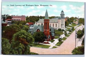 postcard South Lawrence and Washington Streets, Montgomery Alabama