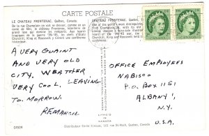 Chateau Frontenac, Quebec City, Used 1966