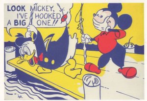 Look Mickey Walt Disney Mouse Tate Gallery Pop Art Postcard