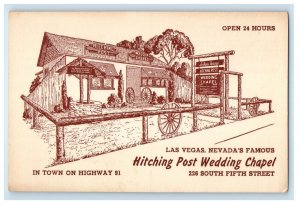 Las Vegas NV, Famous Hitching Post Wedding Chapel Advertising Postcard