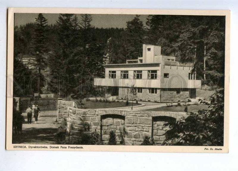 191442 POLAND KRYNICA president's house Vintage postcard
