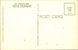 East Sandwich, MA Massachusetts  THE CHRISTMAS SHOP  Cape Cod Roadside  Postcard