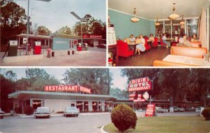 Midway Georgia Dixie Motel and Restaurant Vintage Postcard AA36897