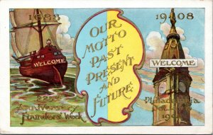 postcard Philadelphia 225th Anniversary Founders Week Motto Past Present Future