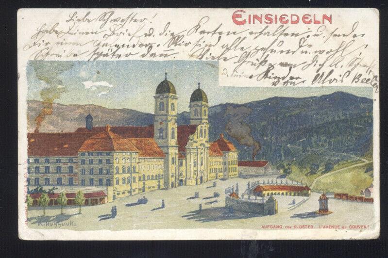 EINSIEDELN GERMANY GERMAN RAILROAD STATION VINTAGE POSTCARD 1906