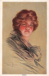 H79/ Artist Signed Postcard c1910 Philip Boileau France Beautiful Woman 200