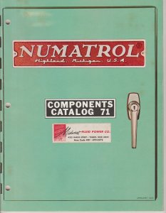 Vintage Numatrol Components Catalog 71, Midwest Fluid Power Co