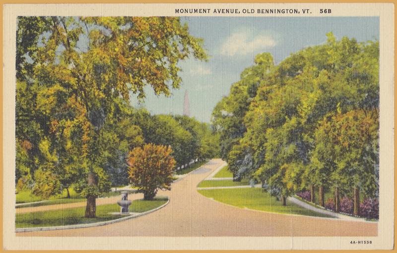 Bennington Vermont - Monument Avenue - 1940