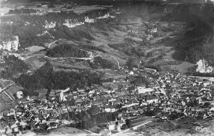 France Poligny Jura a vol d'oiseau RPPC vintage postcard