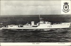 Military Naval Ship HMS Hardy Real Photo Postcard