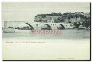 Old Postcard Avignon Pont Saint Benezet dr