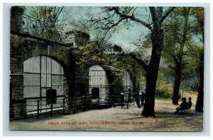 Early Cincinnati OH Zoo Gardens Bear Pits Postcard