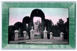 Saint Paul Waconia Minnesota MN Postcard Entrance To Oakland Cemetery 1908