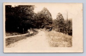 RPPC ENTRANCE TO RIDGEVIEW PARK PENNSYLVANIA REAL PHOTO POSTCARD (c.1908)
