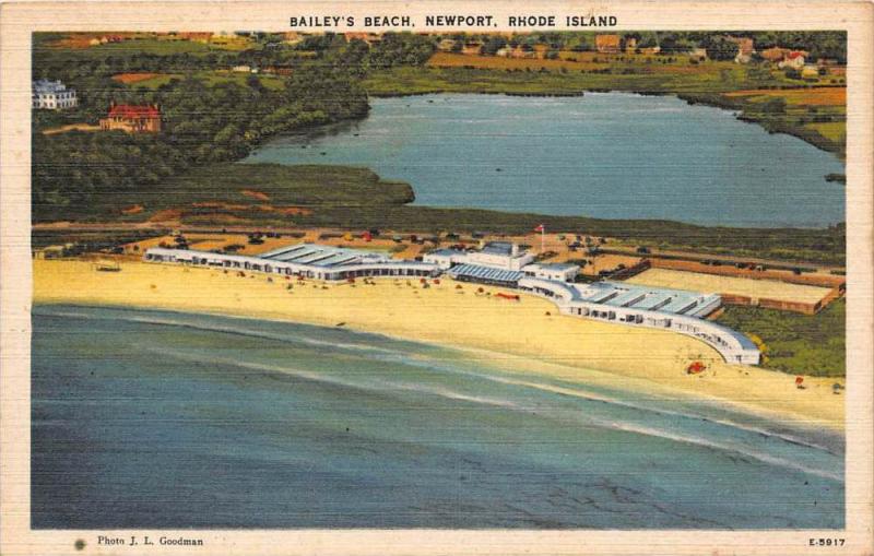 Rhode Island  Newport Aerial View  Bailey’s Beach