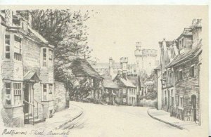 Sussex Postcard - Maltravers Street - Arundel - Pencil Sketch - Ref 1995A