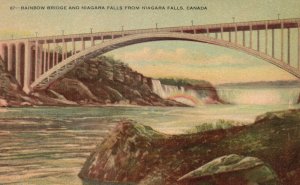 Vintage Postcard 1910's View of Rainbow Bridge Niagara Falls Canada CAN