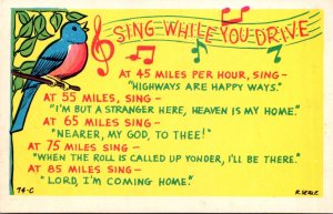 Humour Song Card Sing While You Drive