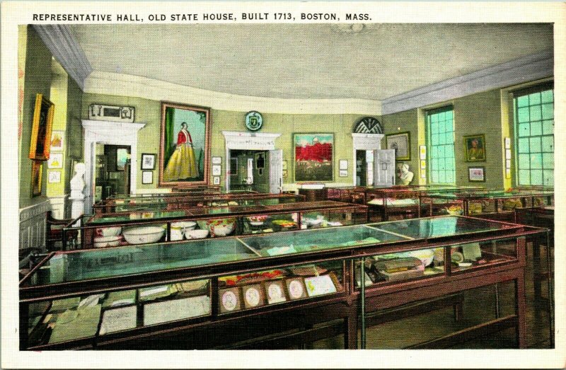 Lot of 8 Vintage Boston, Mass State House & Historic Linen Postcards - Unposted