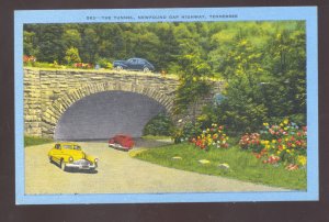 NEWFOUND GAP HIGHWAY TENNESSEE TUNNEL OLD CARS VINTAGE POSTCARD