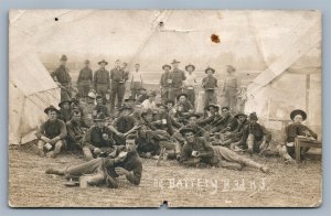 NEW JERSEY WWI MILITARY CAMP ANTIQUE REAL PHOTO POSTCARD RPPC