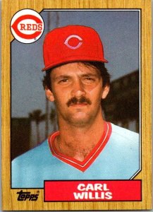 1987 Topps Baseball Card Carl Willis Cincinnati Reds sk3317