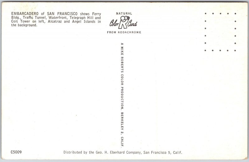 San Francisco California CA, Embarcadero, Ferry Building, Highway, Postcard