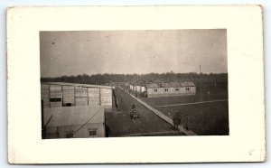 c1918 WWI FRANCE VIEW OF BRIEY CAMP RPPC POSTCARD P1578