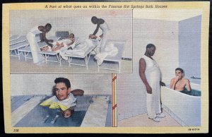 Vintage Postcard 1941 Interior Baths Houses, Hot Springs, Arkansas (AR)