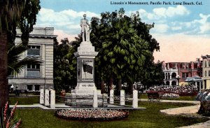 Long Beach, California - Lincoln's Monument at Pacific Park - c1908