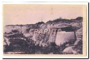 Old Postcard Fort Douaumont Gate guns against aircraft