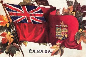 Canada Red Ensign Flag 1908 Repro Postcard