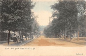 H99/ Oil City Pennsylvania Postcard c1910 West First Street Homes 102