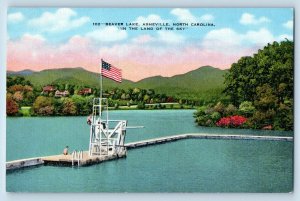 Asheville North Carolina NC Postcard Beaver Lake In The Land Of The Sky Vintage