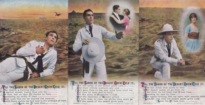 The Sands Of The Desert Grow Cold Full Songcard Set Postcard s