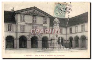 Postcard Beaune Old Town Hall and Monument of the fighters