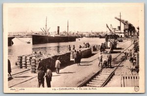 Casablanca  Morocco  Un Coin du Port  France  Postcard