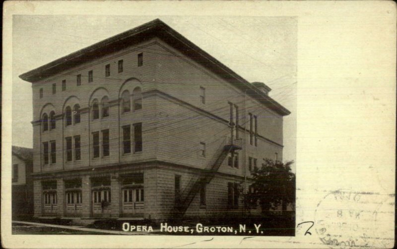 Groton NY Opera Housec1910 Postcard