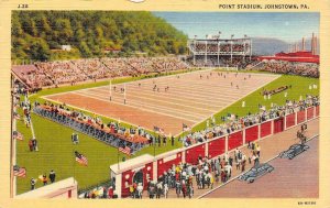 JOHNSTOWN, PA Pennsylvania  POINT STADIUM  Football Game~Crowd  c1940's Postcard