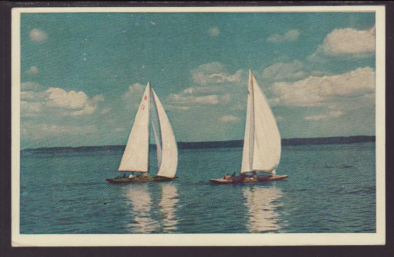 Sailboats Postcard BIN